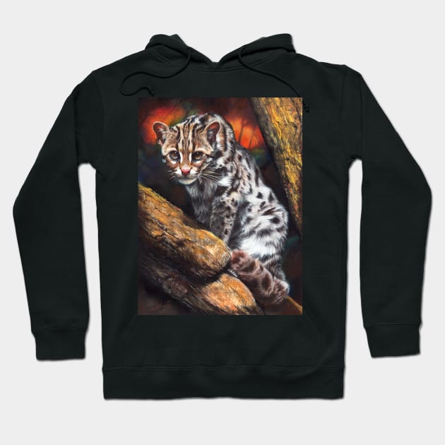 Wild Cat Hoodie by Mightyfineart